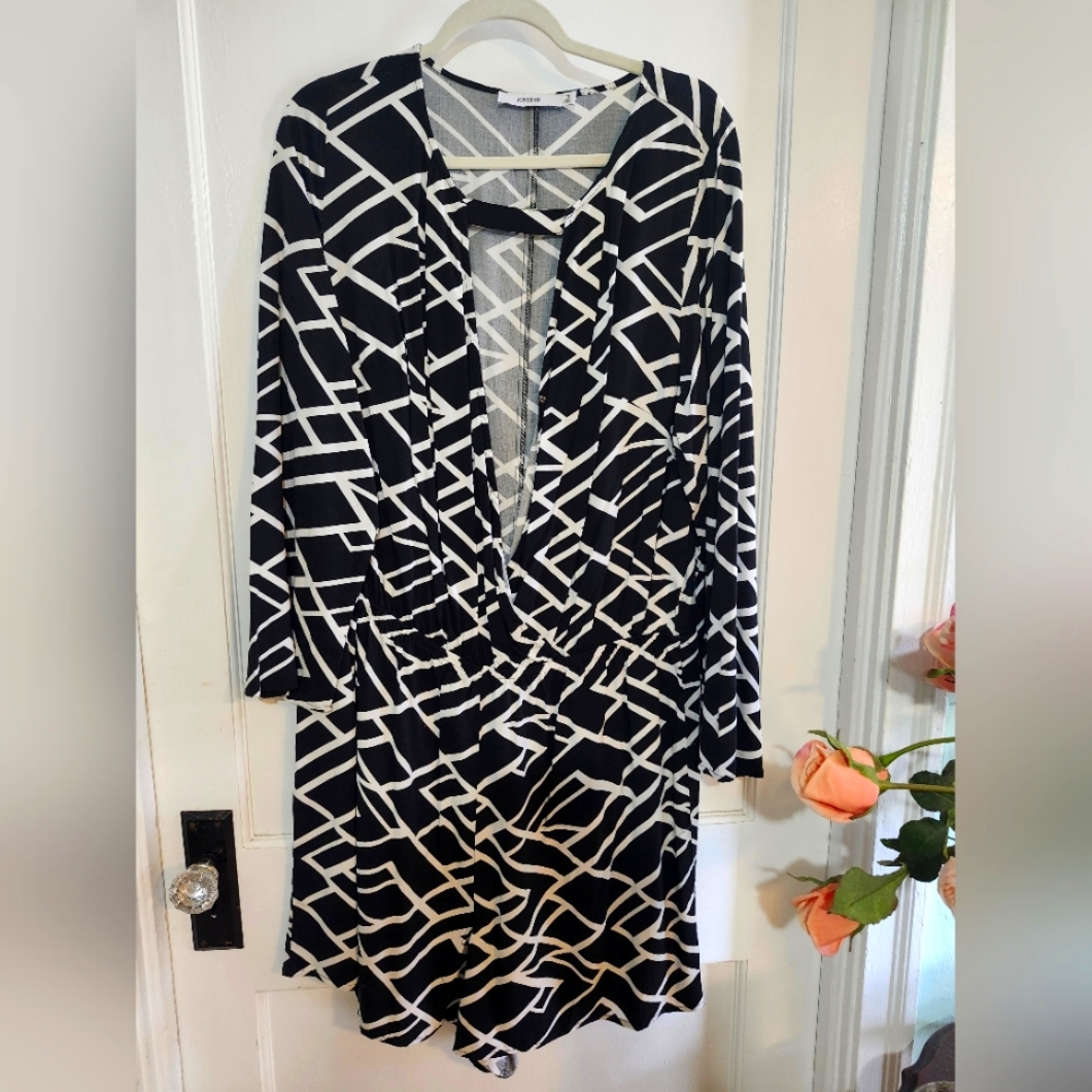 Justfab 1x romper black white